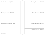 11/16/2015 Weekly Calendar (horizontal) calendar