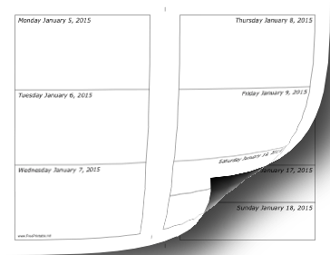 2015 Weekly Calendar Calendar