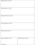02/16/2015 Weekly Calendar (vertical) calendar