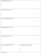 03/23/2015 Weekly Calendar (vertical) calendar