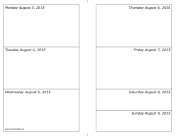 08/03/2015 Weekly Calendar (horizontal) calendar
