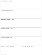 10/05/2015 Weekly Calendar (vertical) calendar