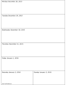12/28/2015 Weekly Calendar (vertical) calendar