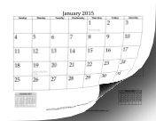 2015 Mini Month Calendar calendar