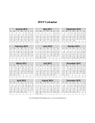 2015 Calendar (vertical grid) calendar
