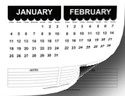 2015 Cute Scallop Calendar calendar