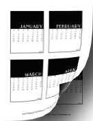 2015 Vertical Scrapbook Calendar Cards calendar