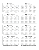 2015 Wallet Calendar calendar